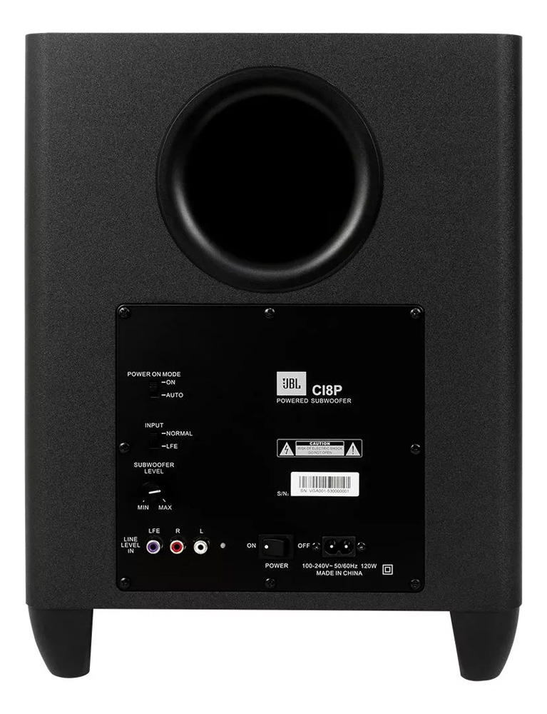 Subwoofer Ativo JBL Ci8P 8 Polegadas 100W Preto - Imagem 12