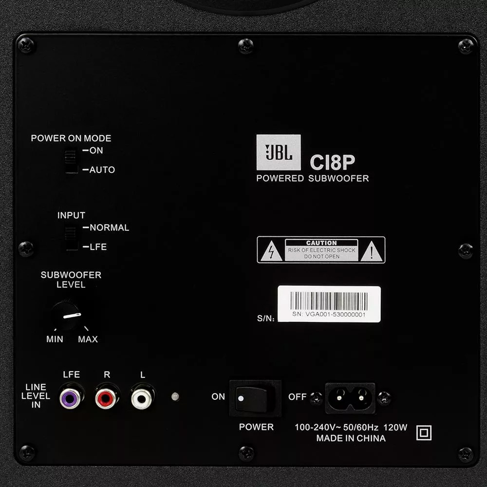 Subwoofer Ativo JBL Ci8P 8 Polegadas 100W Preto - Imagem 10