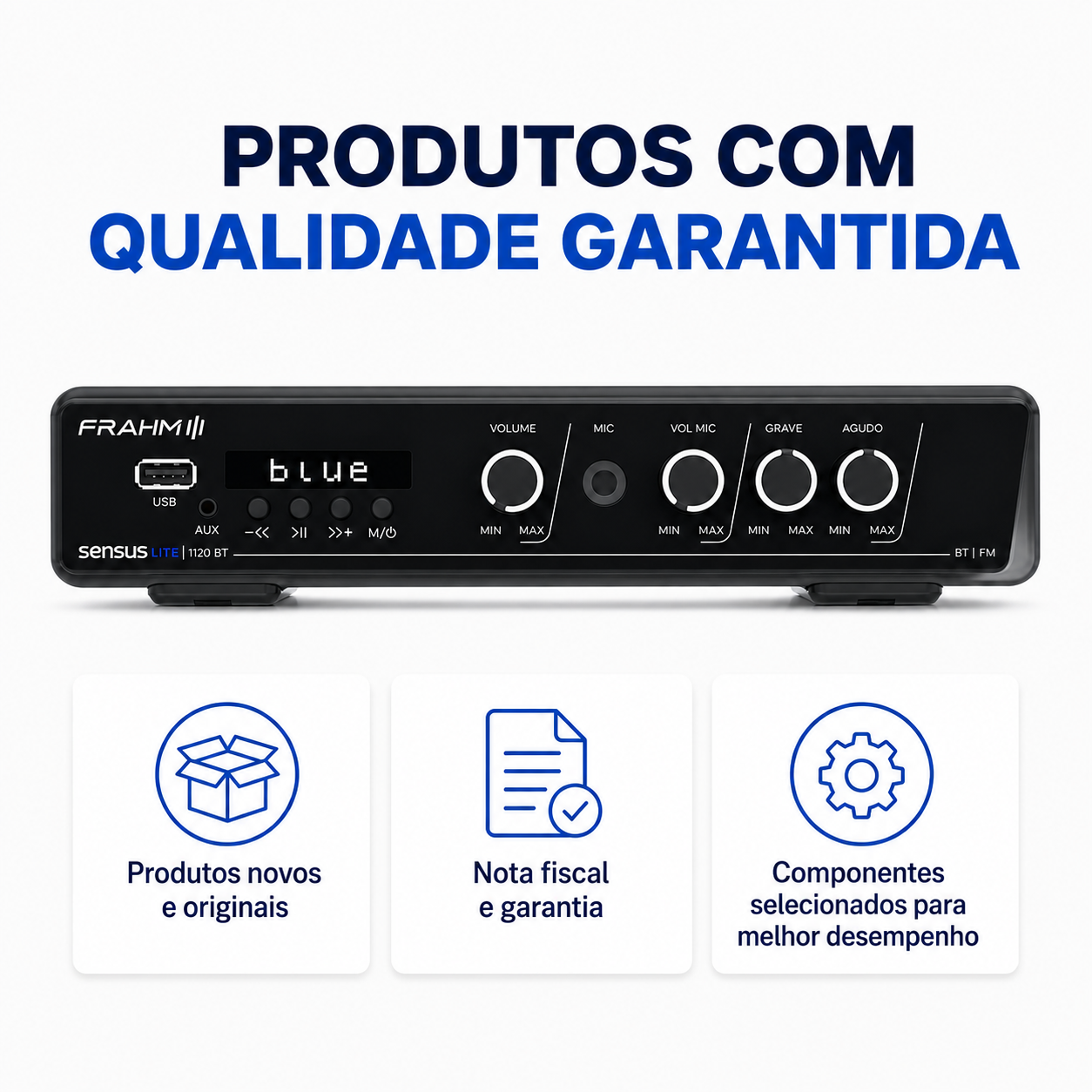 Amplificador Frahm Sensus Lite 1120 BT Bluetooth - Imagem 2