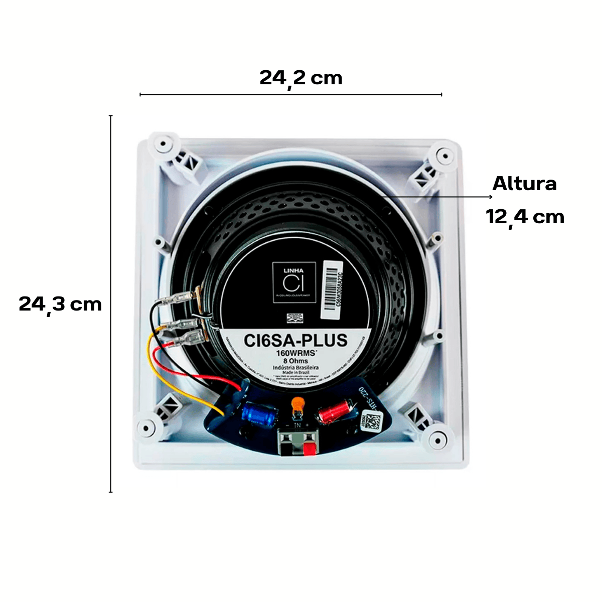 Caixa Embutir JBL Ci6SA Plus Angulada 160W Branca - Imagem 3
