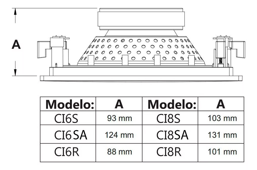 Caixa Passiva Alto-falante JBL Ci8R Plus Arandela - Imagem 9