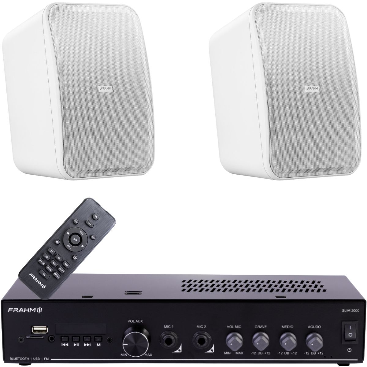 Kit Som Ambiente AUDIOINFO Essencial 2000 HS6 2 Pontos