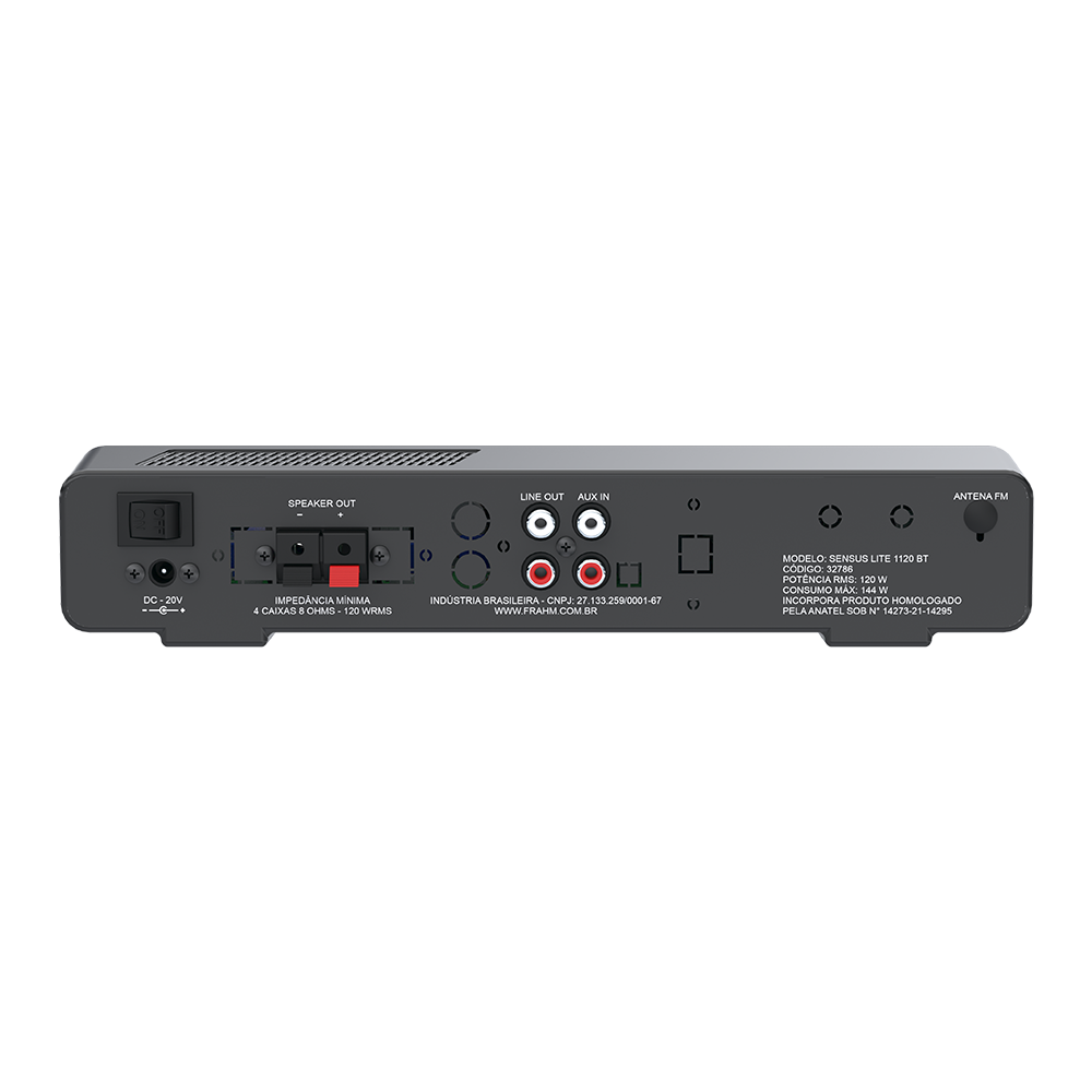 Amplificador Frahm Sensus Lite 1120 BT Bluetooth - Imagem 8