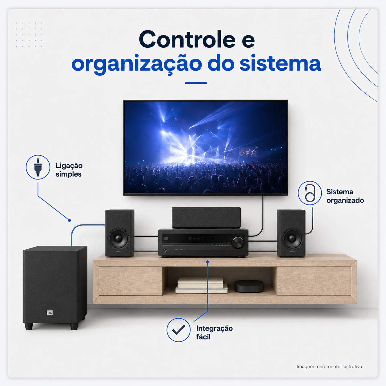 Subwoofer Ativo JBL Ci8P 8 Polegadas 100W Preto - Imagem 2