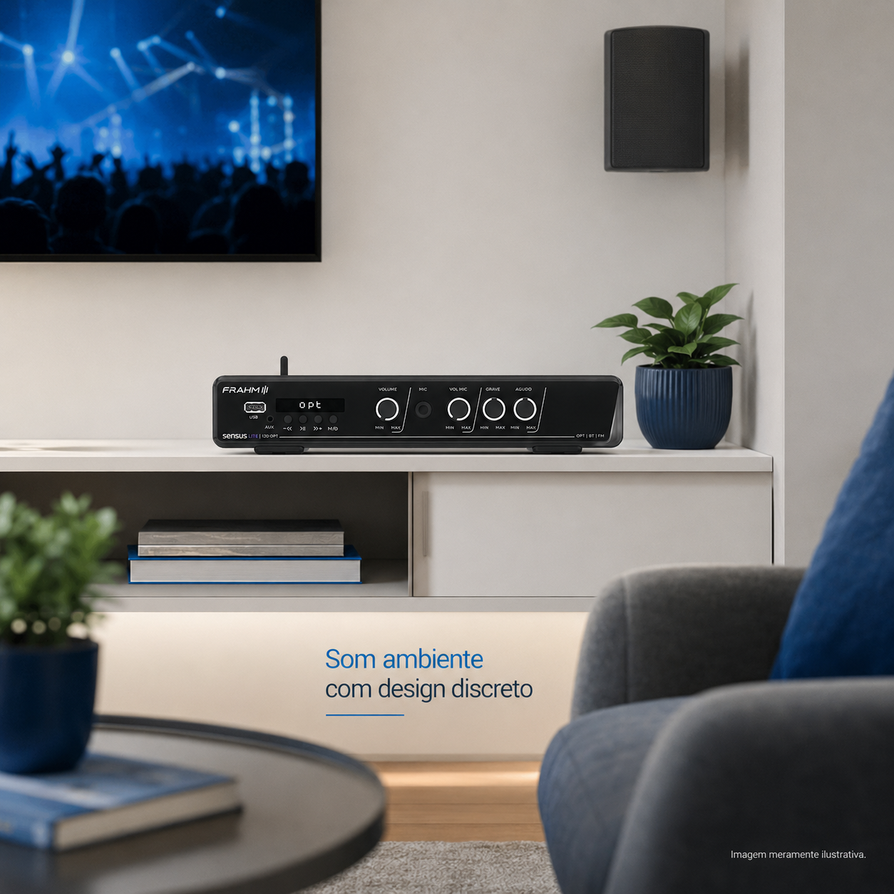 Amplificador Frahm Sensus Lite 1120 OPT 120W - Imagem 6